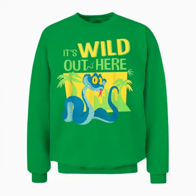Disney Zootopia 2 Gary De'snake "it's Wild Out Here" Funny Unisex Sweatshirt - Irish Green