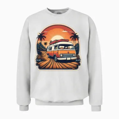 Happy Camper Unisex Sweatshirt - White