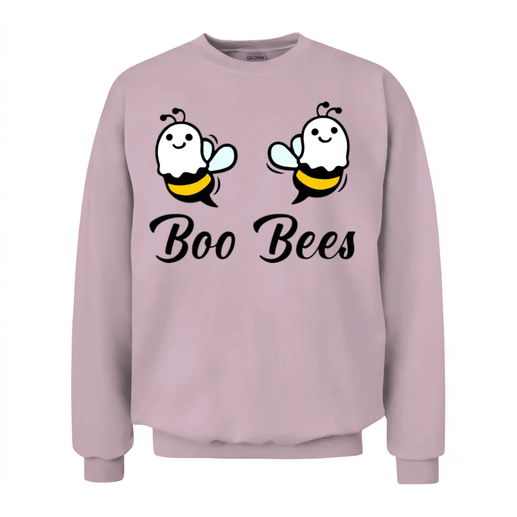 Funny Boo Bees Unisex Sweatshirt - Light Pink