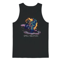 Astronaut Adventure Bike Cool Design Unisex Tank Top - Black – 1
