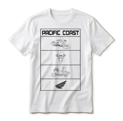 Pacific Coast Motorcycle Unisex T-Shirt - White