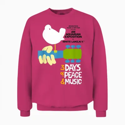 Woodstock Original Event T-Shirt, Gray Unisex Sweatshirt - Heliconia