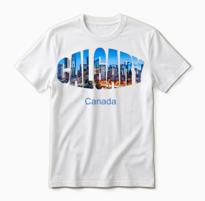 Voyage à Calgary Canada T-Shirt Haut De Gamme Unisex T-Shirt in White