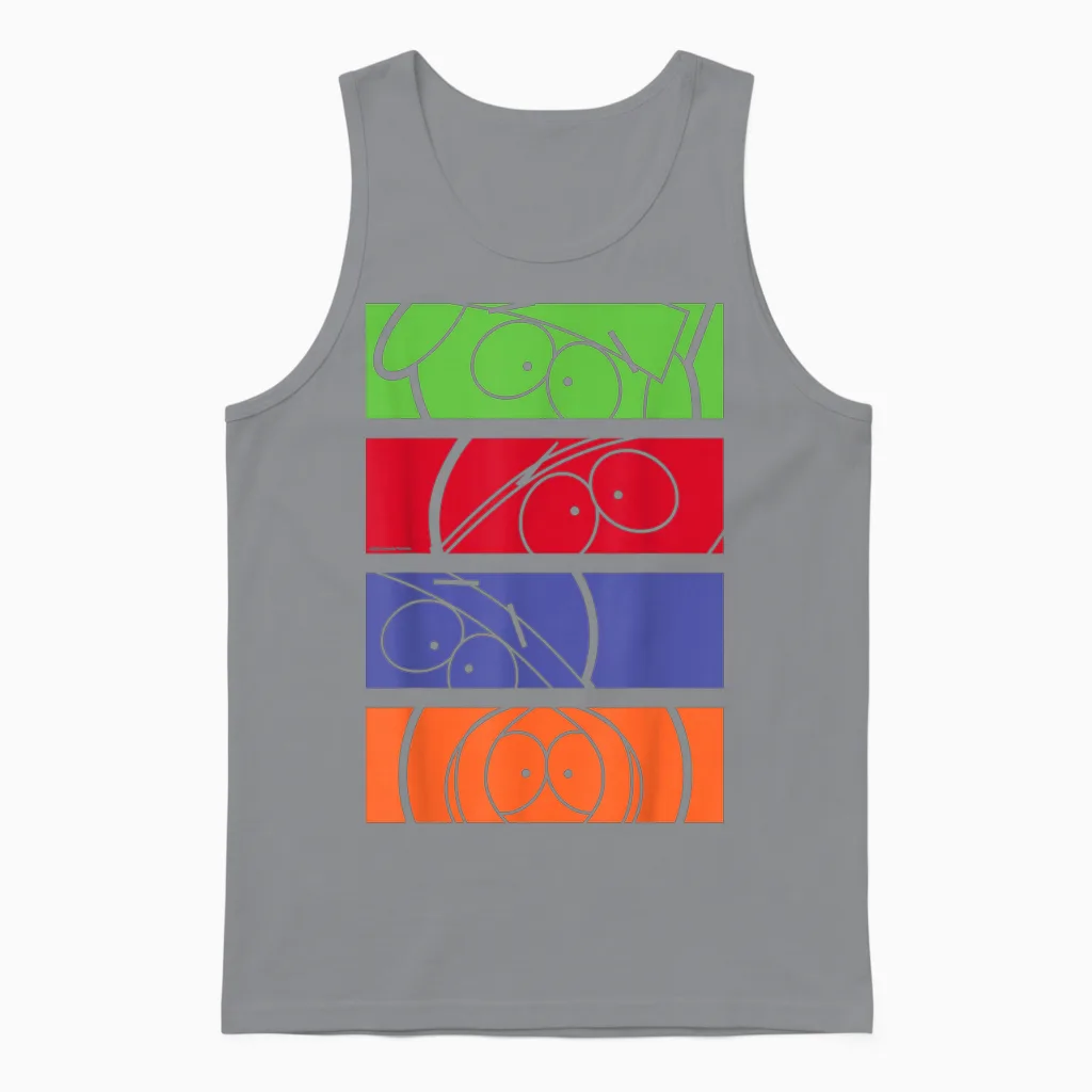 South Park - Minimal Faces Unisex Tank Top in Sport Grey