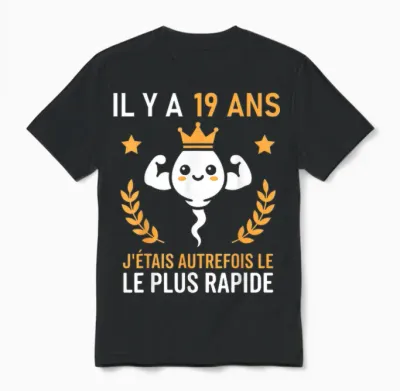 Le Plus Rapide Graine Blague Anniversaire Humour 19 Ans Unisex T-Shirt - Black