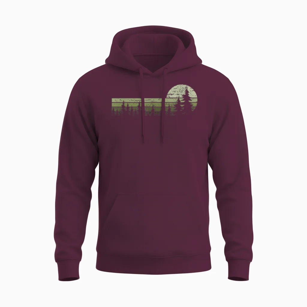 Wald Bäume Natur Wandern Naturliebhaber Vintage Classic Nature Wilderness T-Shirt Black Small Eu Small M 16.5 Crew Neck Short Sleeve Women's Nature Friends Hikers Unisex Hoodie in Maroon