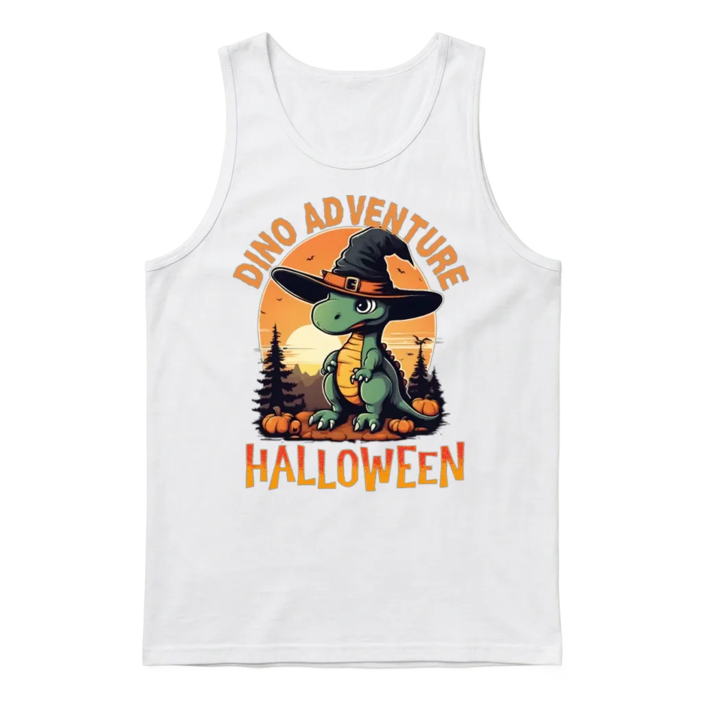 Dino Adventure Halloween โ Travel Unisex Tank Top - White