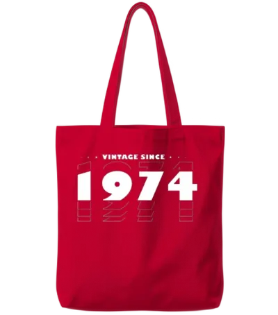 Best of 1974, 51st Birthday Party, Timeless Tote Bags - Red