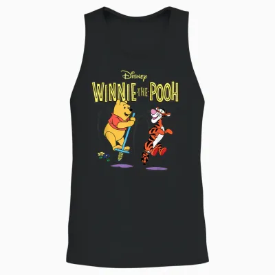 Disney Winnie the Pooh and Tigger Bouncing Friends Unisex Tank Top - Black