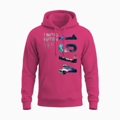Vintage 1974 September Birthday Polar Lights Unisex Hoodie - Heliconia