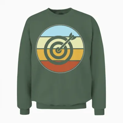 Darts Retro Unisex Sweatshirt - Military Green
