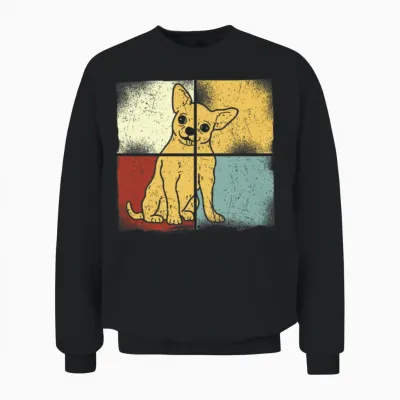 Chihuahua Chihuahueño Retro Unisex Sweatshirt - Black