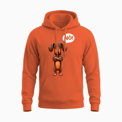Dickköpfiger Rauhaardackel Nö Dackel Hund Lustiges Hunde Unisex Hoodie - Orange