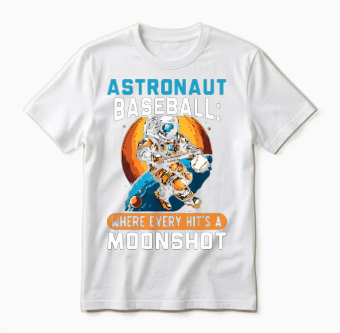 Astronaut Baseball & Softball Unisex T-Shirt in White