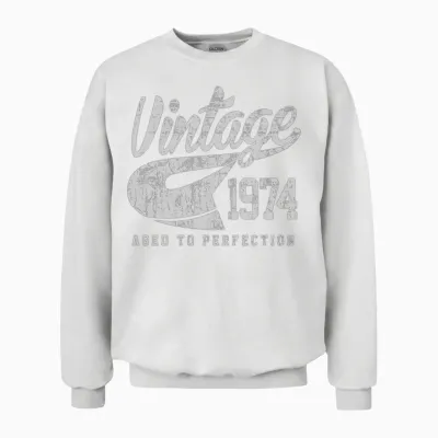 Vintage 1974 Unisex Sweatshirt - White