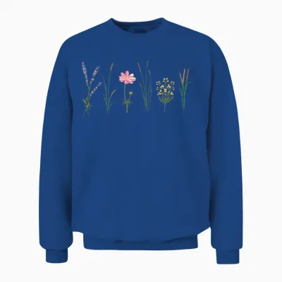 Wild Flower Unisex Sweatshirt - Royal
