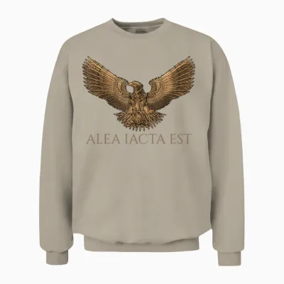 Julius Caesar Zitat – Alea Iacta Est – Steampunk Eagle Spqr Unisex Sweatshirt - Sand