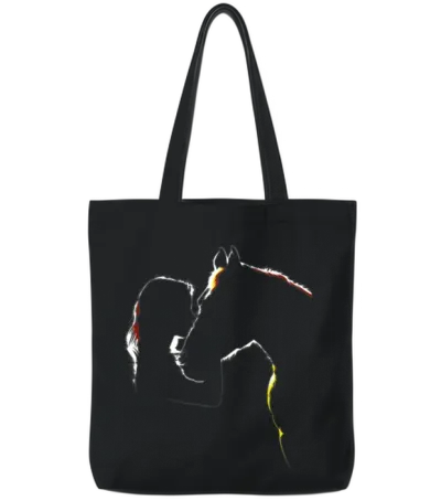 Horse Girl - Horse Lover Tote Bags - Black