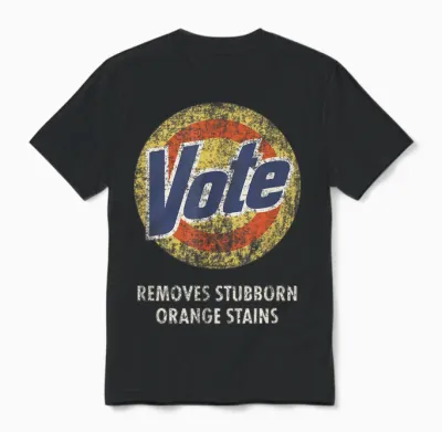 Anti-Trump Vote Laundry Detergent Funny Vintage Unisex T-Shirt - Black
