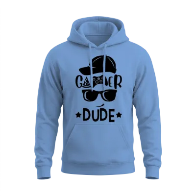 Gamer Dude Funny Unisex Hoodie - Carolina Blue