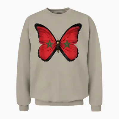 Maroc Roots Flah Marocaine Unisex Sweatshirt - Sand