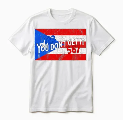 Puerto Rico Flag 123 567 Salsa Unisex T-Shirt - White