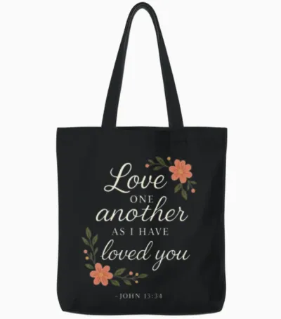 Love One Another Tote Bags - Black