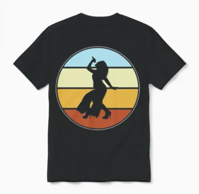 Singing Retro Unisex T-Shirt - Black