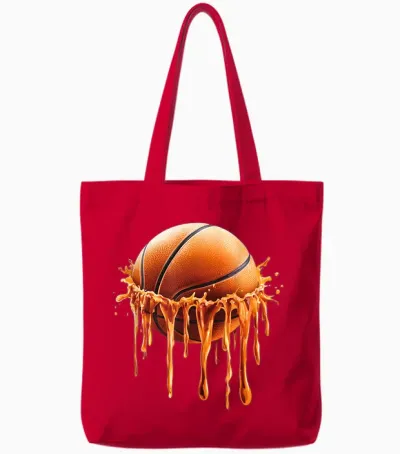Basketball Drip Graphic Tote Bags - Red