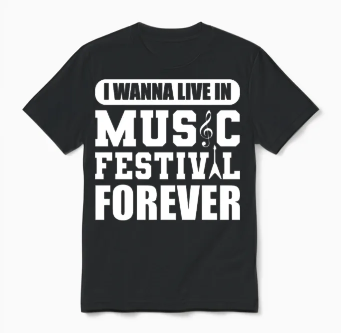 Music Festival Lover Music Festival Vlogger Unisex T-Shirt in Black