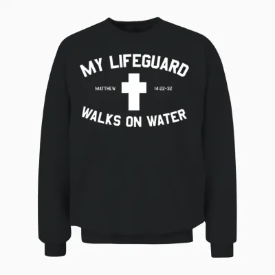 My Lifeguard Walk Unisex Sweatshirt - Black