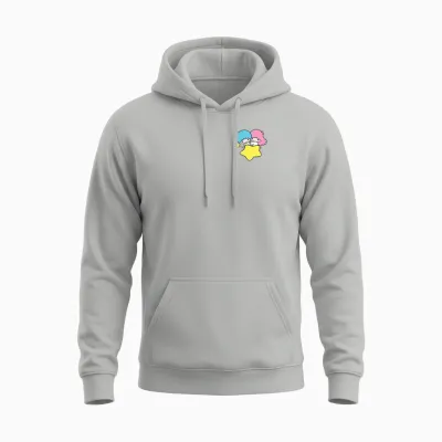 Little Twin Stars Dream Galaxy Pocket Unisex Hoodie - Ash