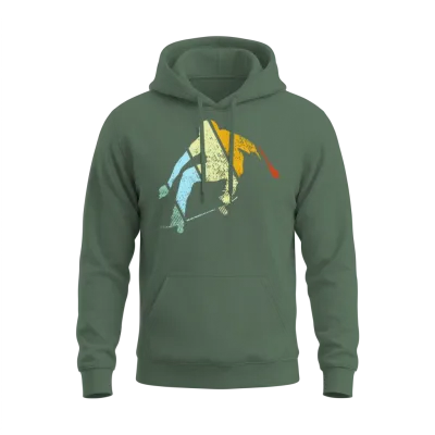 Skater Retro Unisex Hoodie - Military Green