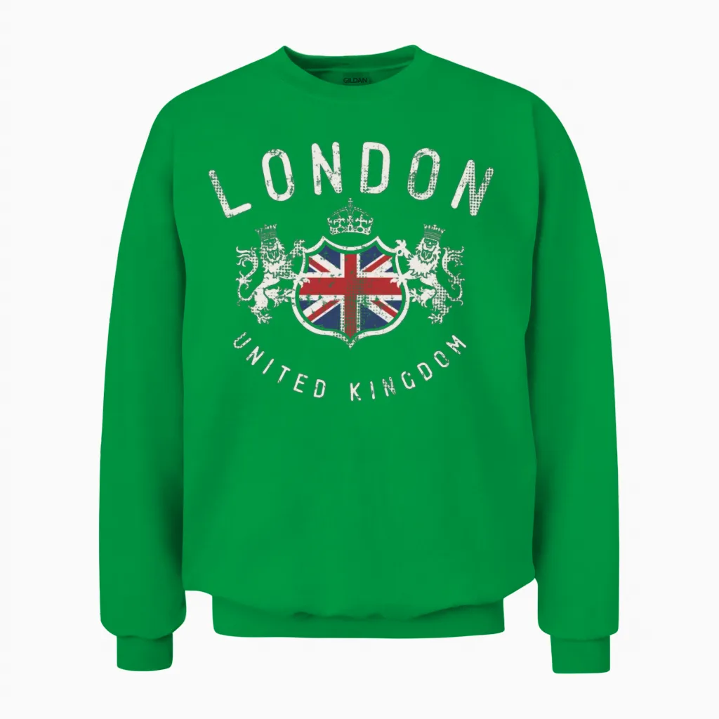 London Great Britain Unisex Sweatshirt in Irish Green