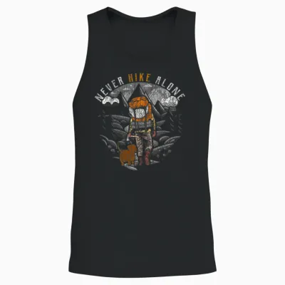 Hiking - Never Hike Alone Unisex Tank Top - Black