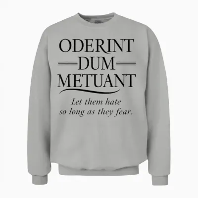 Classic Latin Language Phrase – Powerful Roman Quote T-Shirt, White, S Unisex Sweatshirt - Ash