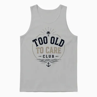 My Give a Damn Is Broken Beach Retro Too Old to Care Club Unisex Tank Top - Ash
