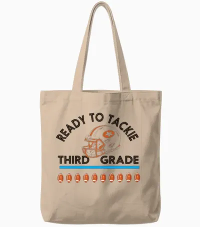 Ready to Tackle Third Grade Tote Bags - Natural
