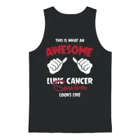 Lung Cancer Survivor Funny Lung Cancer Unisex Tank Top - Black – 1