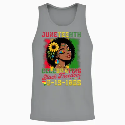 Juneteenth Shirts Women Celebrating Black Freedom Day 1865 Unisex Tank Top - Sport Grey