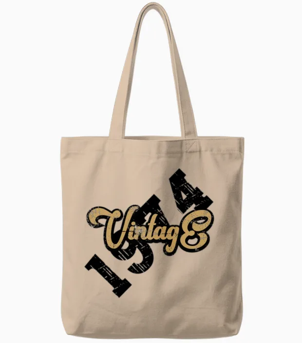 1974 Vintage Tote Bags in Natural