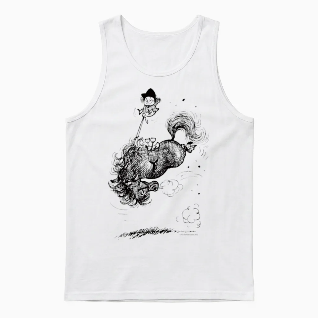 Thelwell Horse Rodeo - Lovers Unisex Tank Top in White