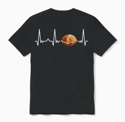 Leberkäse Herzschlag Bayern Ecg Leberkas Lebakas T-Shirt, Black Unisex T-Shirt - Black