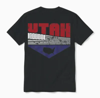 Retro Vintage Utah Usa Unisex T-Shirt - Black