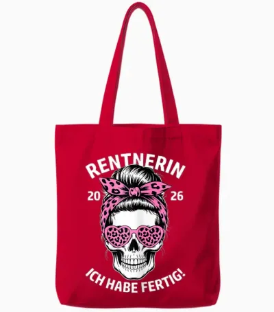 Rentnerin Ich Habe Fertig Ruhestand Frau Rente 2026 Tote Bags - Red