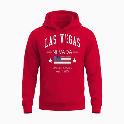 Las Vegas Unisex Hoodie - Red