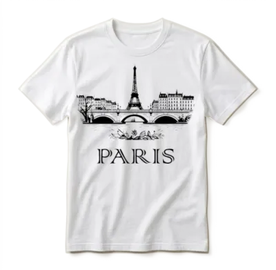 Paris Unisex T-Shirt - White