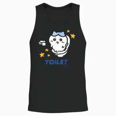 Toilet Time Chikawa Meme Unisex Tank Top - Black