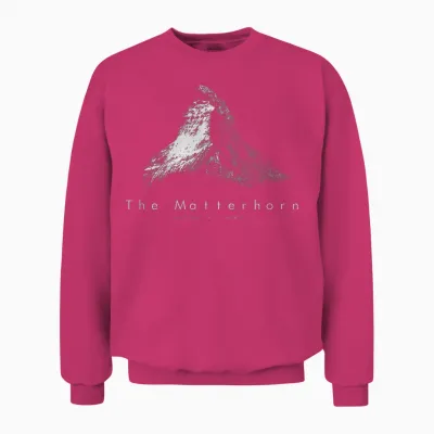 Minimalistisches Matterhorn-T-Shirt Unisex Sweatshirt - Heliconia
