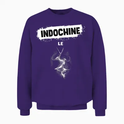 The Kiss of Indochina Passion Love Music Man Woman T-Shirt, Black, S Unisex Sweatshirt - Purple